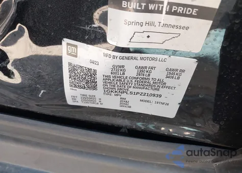 2023 GMC Acadia Fwd Denali from USA, damaged, VIN 1GKKNPLS1PZ210939